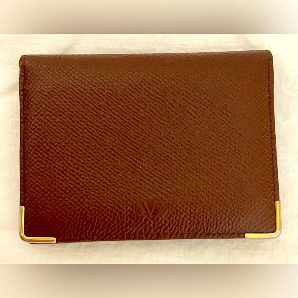 VALENTINO Garavani Small Brown Leather Wallet w/ID Windows